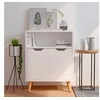 Image de Buffet blanc brillant 60x30x72 cm bois d ingénierie