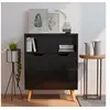 Image de Buffet noir brillant 60x30x72 cm bois d'ingénierie326829