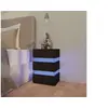 Image de Table de chevet à LED Noir 45x35x67 cm Bois d ingénierie