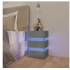 Image de Table de chevet à LED Gris 45x35x67 cm Bois d ingénierie
