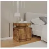 Image de Table de chevet chêne fumé 45x35x52 cm Bois d'ingénierie326857