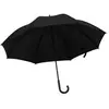Image de Parapluie Coupe-vent Parapluie de Trekking Parapluie de Golf Marche Portable Jardin Extérieur Résistant à l'Eau Noir 130 cm