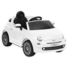 Image de Voiture Electrique pour Enfants Fiat 500 Véhicule Jouet avec Télécommande Garçons Filles Tout-petits Extérieur Arrière-cour Blanc