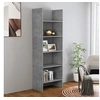 Image de Bibliothèque Gris béton 60x35x180 cm Bois d'ingénierie