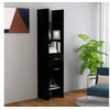 Image de Bibliothèque Noir 40x35x180 cm Bois d'ingénierie