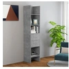 Image de Bibliothèque Gris béton 40x35x180 cm Bois d'ingénierie