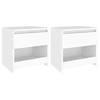 Image de Tables de chevet 2 pcs Blanc 40x30x39 cm Aggloméré