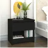 Image de Table de chevet Noir 40x30x39 cm Aggloméré