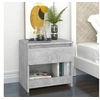 Image de Table de chevet Gris béton 40x30x39 cm Aggloméré