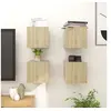 Image de Meubles TV Muraux 4 pcs, Armoire de Télévision, Meuble Télé de Salon, Armoire Suspendue, Centre de Divertissement Salle de Séjour Intérieur, Moderne,