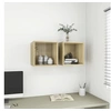 Image de Wandkasten 2 st 37x37x37 cm bewerkt hout sonoma eikenkleurig805454