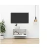 Image de Meuble TV Mural, Armoire de Télévision, Meuble Télé de Salon, Armoire Suspendue, Centre de Divertissement Salle de Séjour Intérieur, Moderne, Blanc