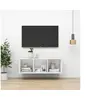 Image de Meuble TV mural Blanc 37x37x107 cm Aggloméré