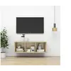 Image de Meuble TV mural Chêne sonoma 37x37x107 cm Bois d'ingénierie