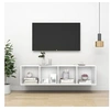 Image de Meuble TV Mural, Armoire de Télévision, Meuble Télé de Salon, Armoire Suspendue, Centre de Divertissement Salle de Séjour Intérieur, Moderne, Blanc