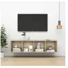 Image de Tv-wandmeubel 37x37x142,5 cm bewerkt hout sonoma eikenkleurig805492
