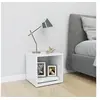 Image de Meuble TV Blanc 37x35x37 cm Bois d'ingénierie