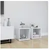 Image de Meubles TV 2 pcs Blanc 37x35x37 cm Bois d'ingénierie