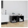 Image de Tv-meubelen 2 st 37x35x37 cm bewerkt hout grijs805505
