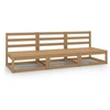 Image de Canapés centraux de jardin 3 pcs marron miel bois de pin massif
