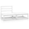 Image de 2-delige Loungeset massief grenenhout wit805696