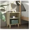 Image de Tables de chevet pieds en bois 2 pcs Chêne sonoma 40x30x50 cm
