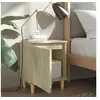 Image de Table de chevet avec pieds en bois Chêne sonoma 40x30x50 cm