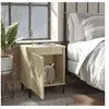Image de Table de chevet avec pieds en métal Chêne sonoma 40x30x50 cm
