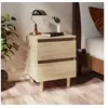 Image de Table de chevet avec pieds en pin Chêne sonoma 40x35x50 cm