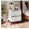 Image de Tables de chevet 2 pcs blanc 40x35x50 cm bois d ingénierie