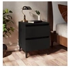 Image de Tables de chevet 2 pcs noir 40x35x50 cm bois d ingénierie