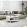 Image de Table basse blanc 60x60x30 cm bois d ingénierie
