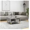 Image de Table basse gris béton 60x60x30 cm bois d ingénierie