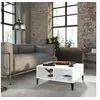 Image de Table basse blanc brillant 60x60x30 cm bois d ingénierie