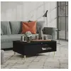 Image de Table basse noir 90x60x35 cm bois d ingénierie