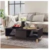 Image de Table basse gris brillant 103,5x60x35 cm bois d ingénierie
