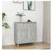 Image de Buffet avec pieds en bois Gris béton bois d ingénierie