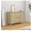 Image de Buffet chêne sonoma 101x35x70 cm bois d ingénierie