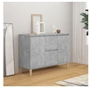 Image de Buffet gris béton 101x35x70 cm bois d ingénierie