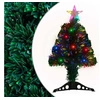 Image de Arbre de Noël Pré-éclairé avec Support, Sapin de Noël avec LED, Décoration de Vacances, Ornement de Fête Intérieur Extérieur, 64 cm Fibre Optique