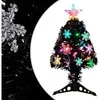 Image de Kerstboom met LED-sneeuwvlokken 64 cm glasvezel zwart328460