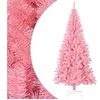 Image de Sapin de Noël artificiel avec support rose 240 cm PVC