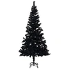 Image de Sapin de Noël artificiel avec support Noir 240 cm PVC