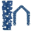 Image de Guirlande de Noël avec Lumières LED Guirlande Artificielle Décoration de Guirlande Ornement Jardin Arrière-cour Extérieur 10 m Bleu