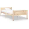Image de Cadre de lit sans matelas bois massif de pin 100x200 cm