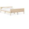Image de Cadre de lit sans matelas bois massif de pin 140x200 cm