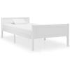 Image de Cadre de lit Bois de pin massif Blanc 90x200 cm
