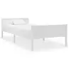 Image de Cadre de lit sans matelas bois massif de pin blanc 100x200 cm