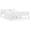 Image de Cadre de lit sans matelas bois massif de pin blanc 140x200 cm