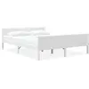 Image de Cadre de lit sans matelas bois massif de pin blanc 160x200 cm